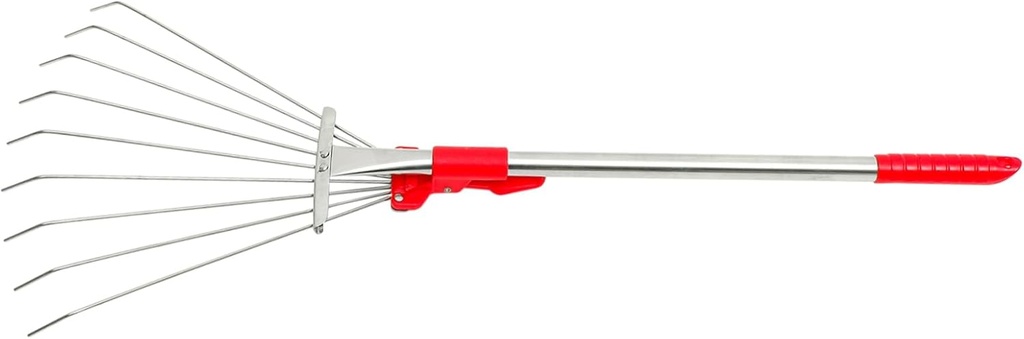 Handheld Gardening Rake Retractable Soil Leveling Tool for Lawn Garden Durable Leaf Rake for Weeding Planting and Maintenance Lightweight Portable