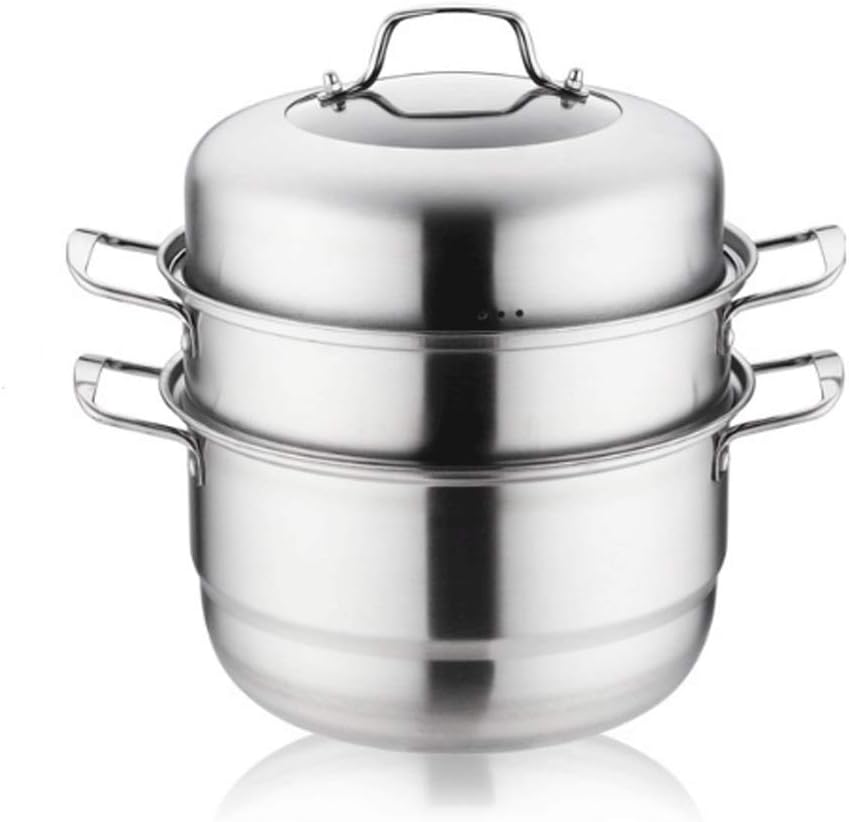 28cm Stainless Steel Three Layer Thick Steam Pots Soup Steamer Universal Cooking Boilers for Induction Cooker Gas Stove Pot