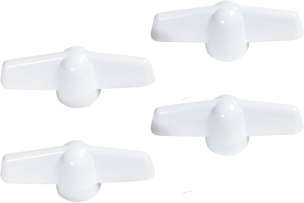 Ideal Security Inc. SK929T Tee Window Crank Handle, White, 4-Pack for 11/32” Splines, Fits Most Operators, 4 Pack
