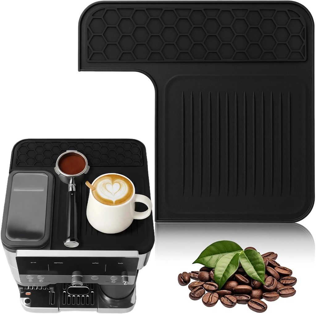 Top Mat for Ninja Luxe Cafe Espresso Machine ES601, Protects Top Surface, Anti-scratch, Easy to Clean, Waterproof, Heat Resistant, Non-Slip Silicone Coffee Machine Mat for Ninja Luxe Cafe Accessories