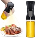 Oil Sprayer For Cooking, 2025 New Food Grade Olive Oil Sprayer and Dispenser for Cooking, Air Fryer, Deep Frying, BBQ (Black, 220ml)