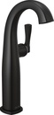 Delta Stryke Vessel Sink Matte Black Bathroom Faucet 1 Hole, Single Hole Bathroom Sink Faucet for Vanity, Matte Black 777-BL-DST (Drain Not Included)