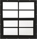 Shed Windows 24x27 (1-Pack) | Sliding Windows with Tempered Glass & Screens | Flush Mount, Black Aluminum Frames for Sheds, Chicken Coops & Playhouses