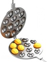 Walnut Cookie Maker, 9 Nuts Oreshki Maker Metal Walnut Cake, Nut Cookie Shaped Molds, Suitable for Gas Stove, Detachable Baking Pan (Metal Oreshki Maker)