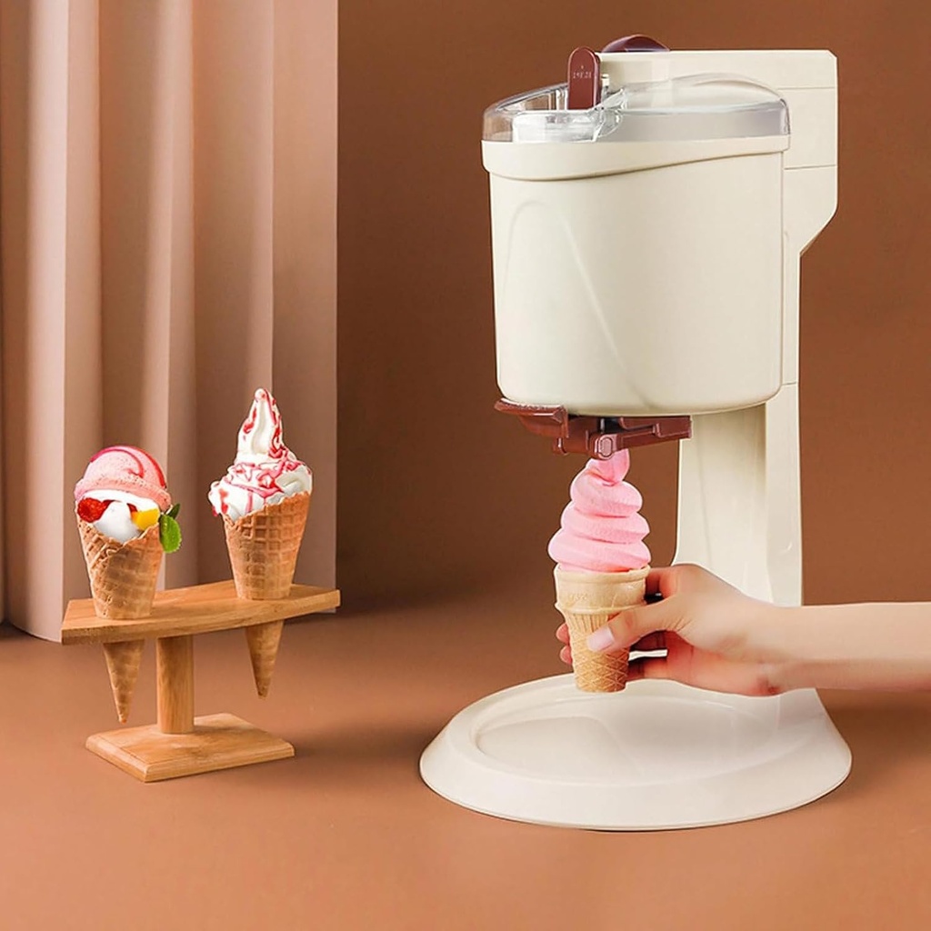Soft Ice Cream Machine, Home Children Diy Kitchen Automatic Mini Fruit Soft Ice Cream Machine Healthy And Simple One-Button Operation