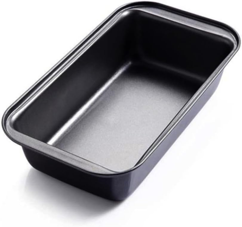 Luxshiny 2PCS Non Stick Carbon Steel Baking Tray Rectangular Oven Toast Box for Cakes and Bread Bakeware for Home Kitchen Use Black