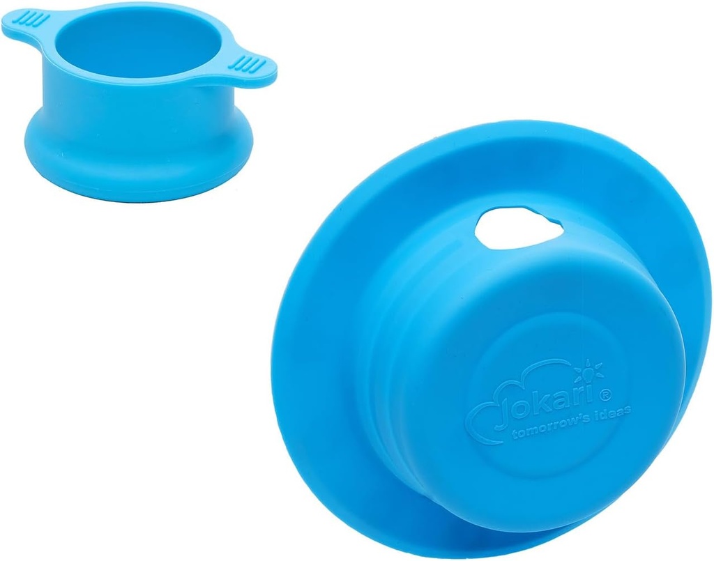 Jokari Tub Shield™ Bathtub Overflow Drain Cover - Deep Soak Spa Bath Accessory with Strong Suction Cups, Safety Faucet Bumper, Universal Fit for Luxury Soaking