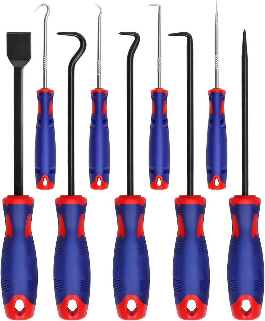 WORKPRO 9Pcs Precision Pick & Hook Set with Scraper, Automotive & Electronic Hand Tools, W000846A