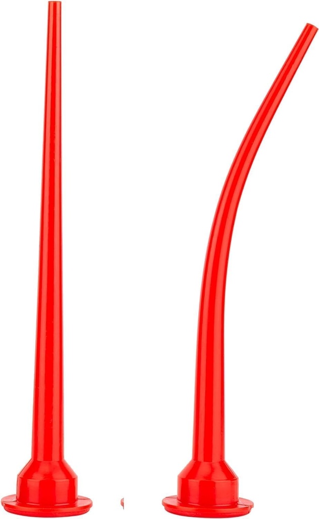 caulking extension nozzle，Caulking Nozzle for Sausage Caulking Gun,Long Sausage Nozzle,Reusable Caulk Nozzle Applicator (1Straight +1 Curved)