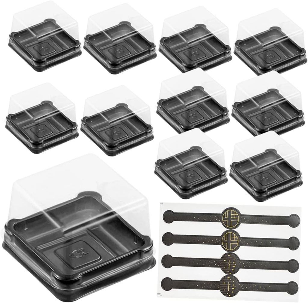 50sets Transparent Mousse Boxes Window for Cakes and Pastries for Weddings Birthdays and Celebrations