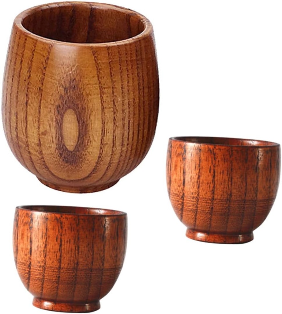 1set Natural Drinking Cup Stylish Sake and Water Mug Smooth Heat Insulation for Home Use and and Cups