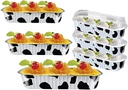 6.8 Oz Aluminum Foil Mini Loaf Pans With Lids, Rectangle Baking Cups Muffin Tins,Reusable Baking Tins Mini Baking Pans Tins Holders for Cow color Muffin Bread Baking 50Pack