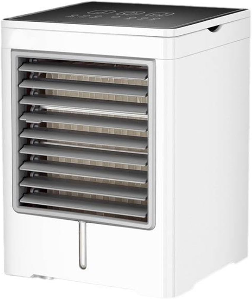 Yunseity 3 Speed Mini Air Conditioner, Portable USB Personal Touch Control Evaporative AC Unit Fan with Ice Box, 1-6 Hours Timer, for Room, Tent, Bedroom, Car, RV, Camping
