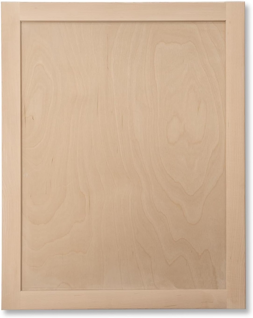 Raw Maple Shaker Replacement Door - 12.75W X 21.5H | Ready to Paint | Solid Wood | American Made | Cabinet Refacing Doors