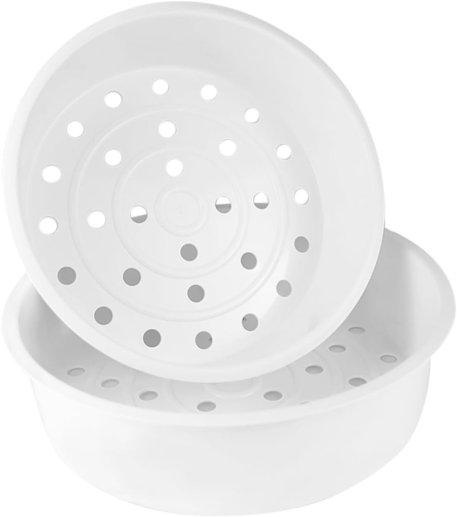 2pcs Steamer Basket - Plastic Steam Rack for Cooking, Multipurpose Kitchen Gadget Fits Rice Cooker Food Steaming Tool for Home Use (3L & 5L)