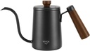 VEVOK CHEF Mini Gooseneck Kettle with Wooden Handle, 20 Ounce 550ml for 2 Cups, Stainless Steel Narrow Long Spout, Small Tea Water Coffee Kettle for Pour Over, Drip Coffee Maker, Teapot