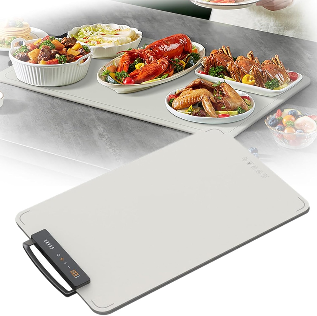 Adjustable Temperature Electric Heating Tray, Portable Foldable Food Electric Heating Tray, 40°-100° Temperature Controlled Electric Hot Plate, Suitable For Party Buffets And Family Gatherings