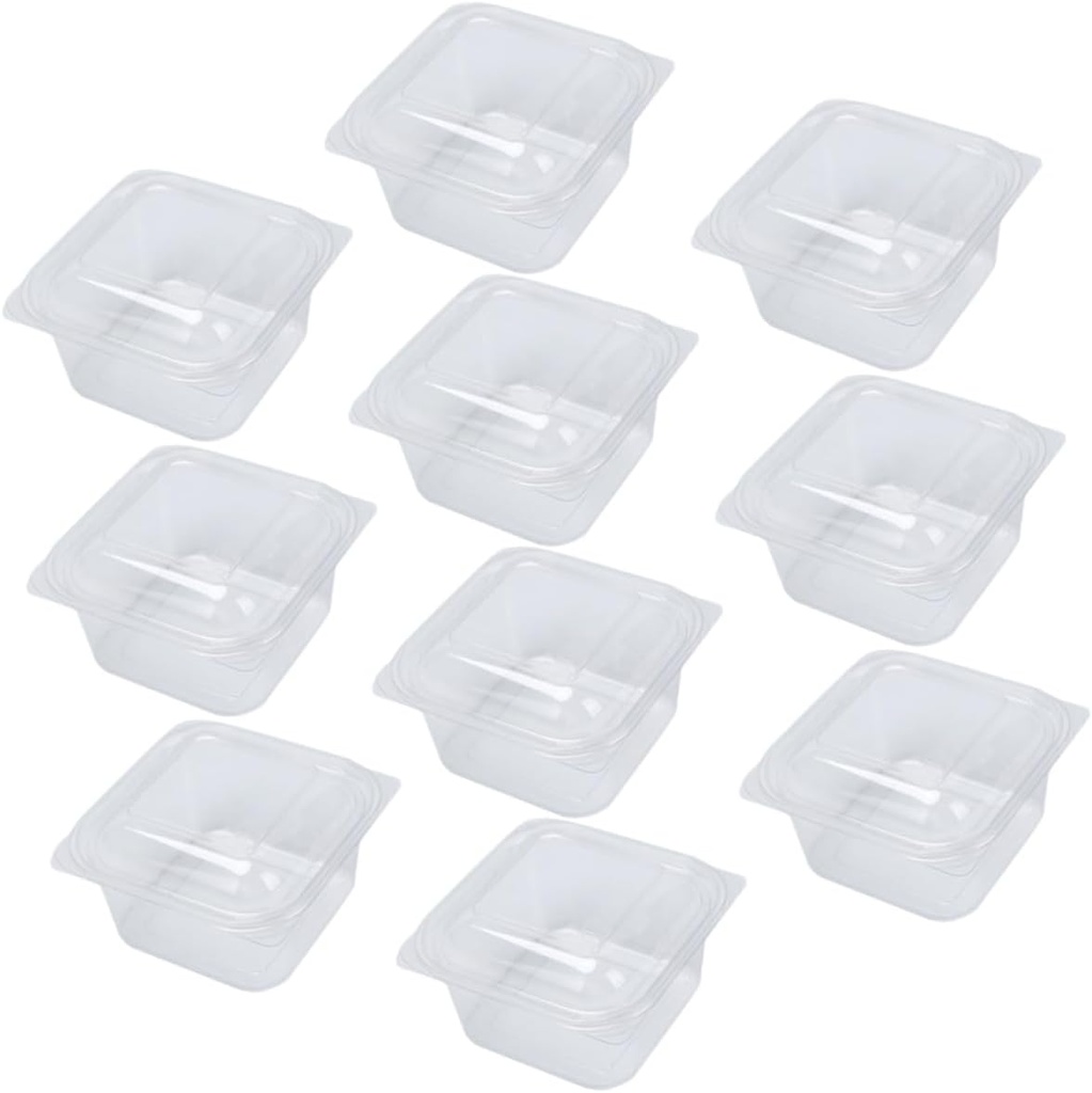 ABOOFAN 10pcs Clear Cupcake Bakery Boxes Lids Transparent Dessert Containers Muffins and Cakes Sturdy Pet Packaging for Home Grocery Catering Use