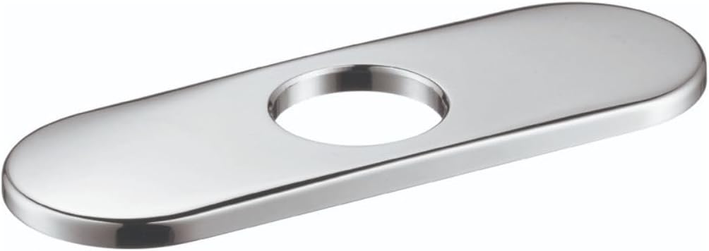 hansgrohe Base Plate for Traditional Single-Hole Faucets, 6" Upgrade 7-inch Classic Base Plate for Bathtub Faucet in Chrome, 14018001