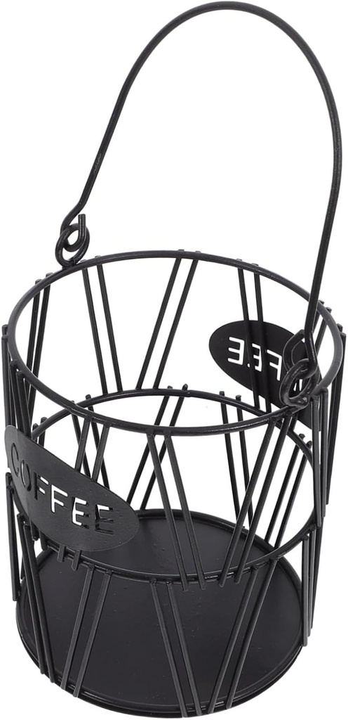 Ciieeo 1pc Coffee Capsule Holder Storage Basket Sturdy Iron Tea Bag Organizer for Coffee Lovers Design for Snacks and Sweet Treats for Home Office