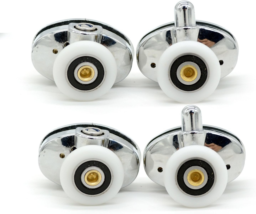 Set of 4 New Oval Singel Wheel Shower Door Rollers 23mm
