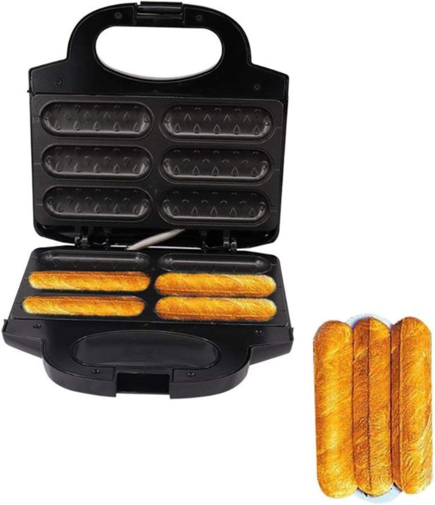 Waffle maker , Breakfast Bread Sausage Maker Grill Non-stick Coating Cool Touch Handle Anti-skid Feet Baker Machine Multifunction