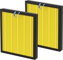 2 Pack Vital 100S Pet Care Replacement Filter for LEVOIT Vital 100S Air Purifier, 3-in-1 Vital 100s-P Hepa Filter and High-Efficiency Activated Carbon Filter, Replace Part #Vital 100S-RF-PA, Yellow
