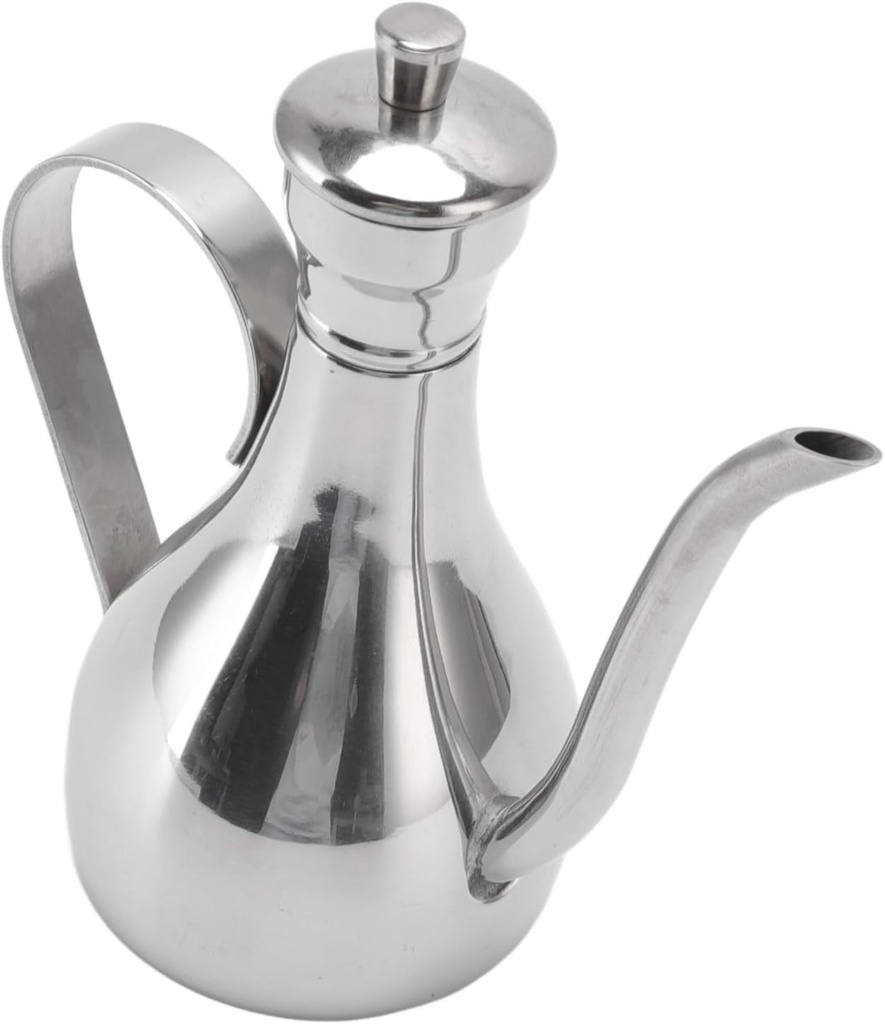 YOUTHINK Stainless Steel Oil Dispenser, 350ml Olive Oil Dispenser Bottle Leak Proof Pouring Oil Pot for Kitchen Household