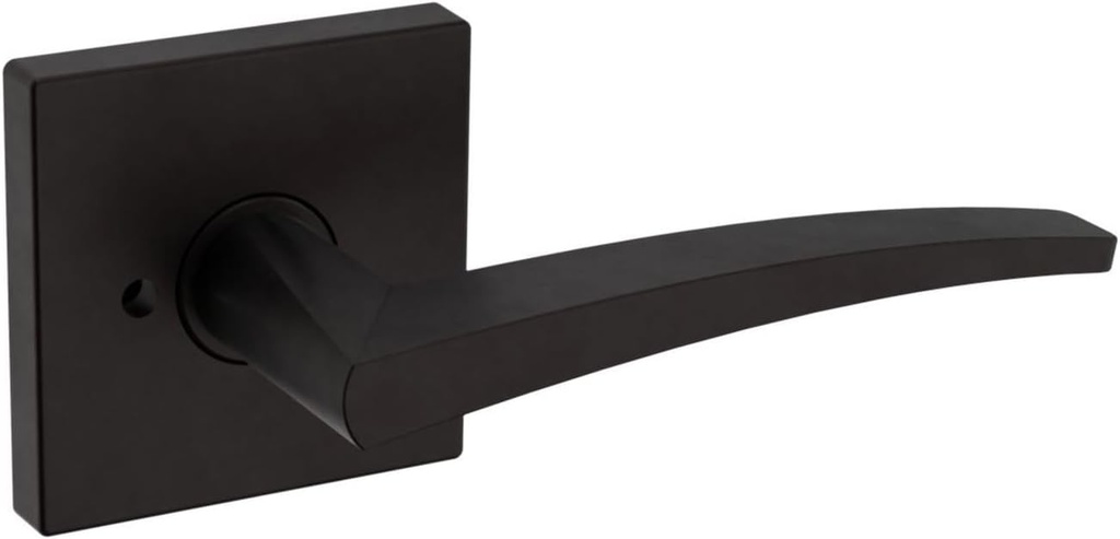 Baldwin L022.PRIV L022 Privacy Door Lever Set with R017 Rose from The Estate Collection - Oil Rubbed Bronze