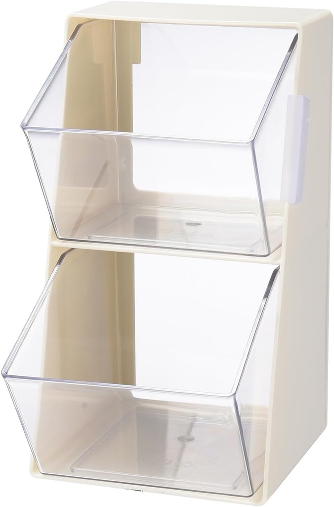 Tea Box Organizer Storage Box, Storage Containers Box, Desktop teabag holder organizer Coffee Pod Holder for K Cups, Tea Bags, Creamer, Sugar Bags for Home(White)