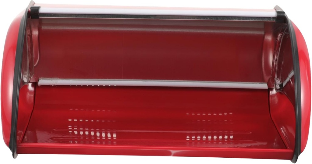 PRETYZOOM Metal Bread Bin with Stable Lid Support for Kitchen Countertop Large Capacity Farmhouse Bread Box and Food Storage for Home Bakery Coffee Shop Use
