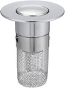 Push-Type Sink Drain Plug with Anti-Clogging Filter Abs Stainless Steel Bathroom Basin Stopper for Easy Sealing and Quick Drainage