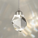 Ken & Ricky LED Crystal Pendant Lights, Crystal Kitchen Pendant Lighting Over Island,3 Colar Temperature, Industrial Kitchen Pendant Light，Brushed Nickle Finish,KR3362-BN-1PK
