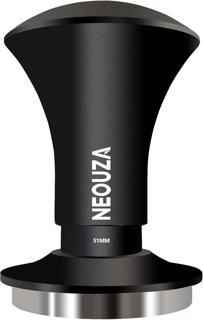 NEOUZA Espresso Tamper V2 50.8mm Dual Calibrated Spring Loaded for Coffee Machine Portafilter, Anti Pressure Deflection, Refined Handle, Stainless Ripple Base