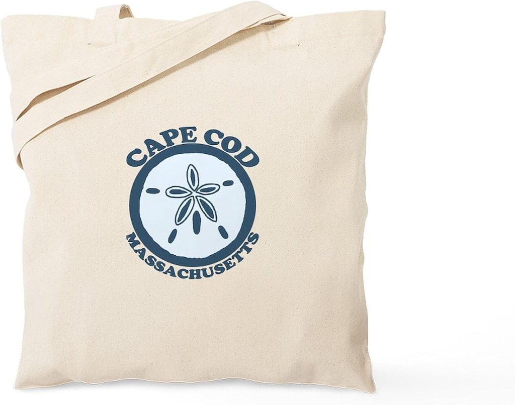 CafePress Cape Cod MA Sand Dollar Design Tote Bag Reusable Natural Beige Canvas Shopping Bag