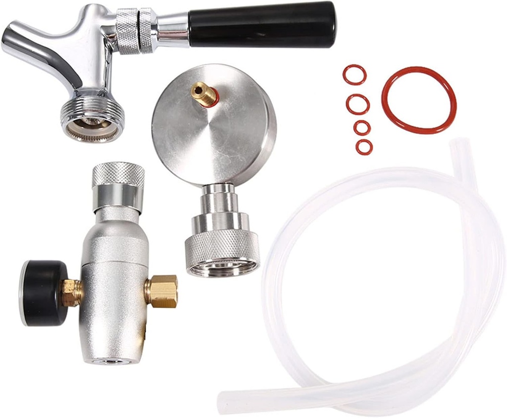 Stainless Steel Beer Spear Faucet Tap Dispenser Kit for 2L/3.6L/4L Mini Keg Beer Growler Mini Keg Party Picnic Pump Beer Faucet Dispenser Kit