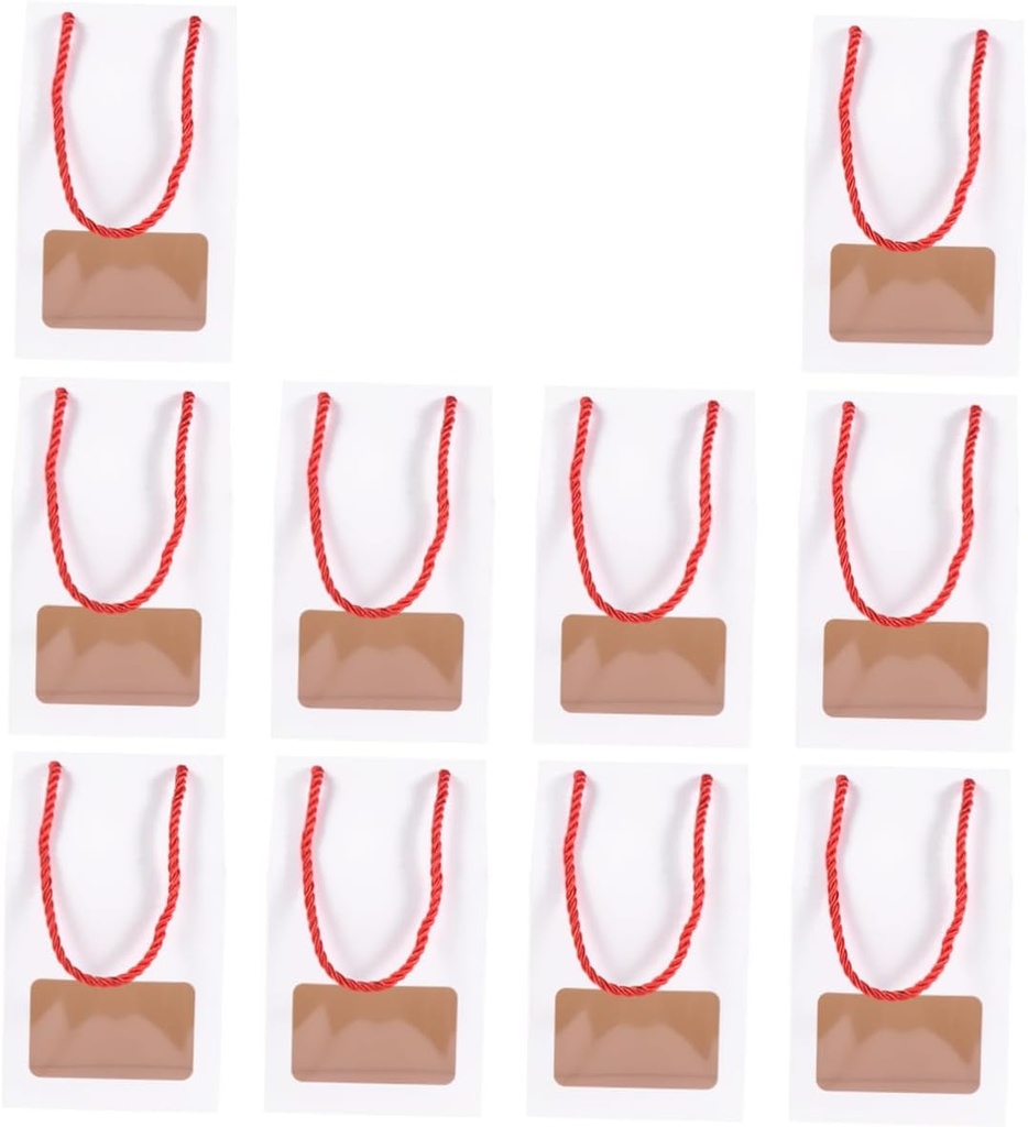 10pcs Portable Folding Kraft Paper Box with Window Small Snack Packaging Box Parties for Weddings and Birthdays