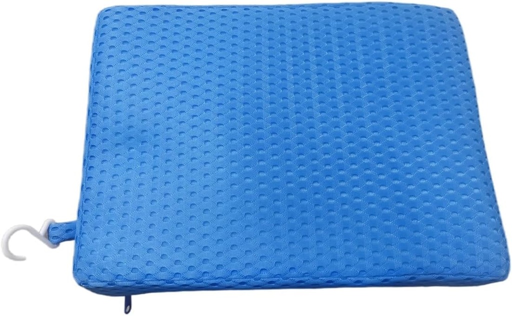 Shower Seat Cushion with Non-Slip Silicone Bottom,4D Mesh Fabric,Bathtub Chair Pad for Sauna,Quick Drying and Washable Shower Seat Mat, Design for Elderly, Senior, Handicap,Disabled (Blue, 15.7Inch)