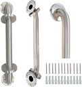 2 Pack Grab Bars for Bathroom, 16 Inch Brushed Nickel 304 Stainless Steel Shower Grab Bar, Safety Assist Handicap Grab Bar, 500lbs Support Grab Bar for Bathtubs and Showers for Christmas Gifts