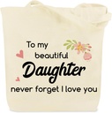 Mothers Day Gifts for Daughter Birthday Graduation Christmas Stocking Stuffers Valentines Day Easter Womens Day Halloween Daughters Day Best Daughter Ever Gifts Ideas Tote Bag for Adult Daughters