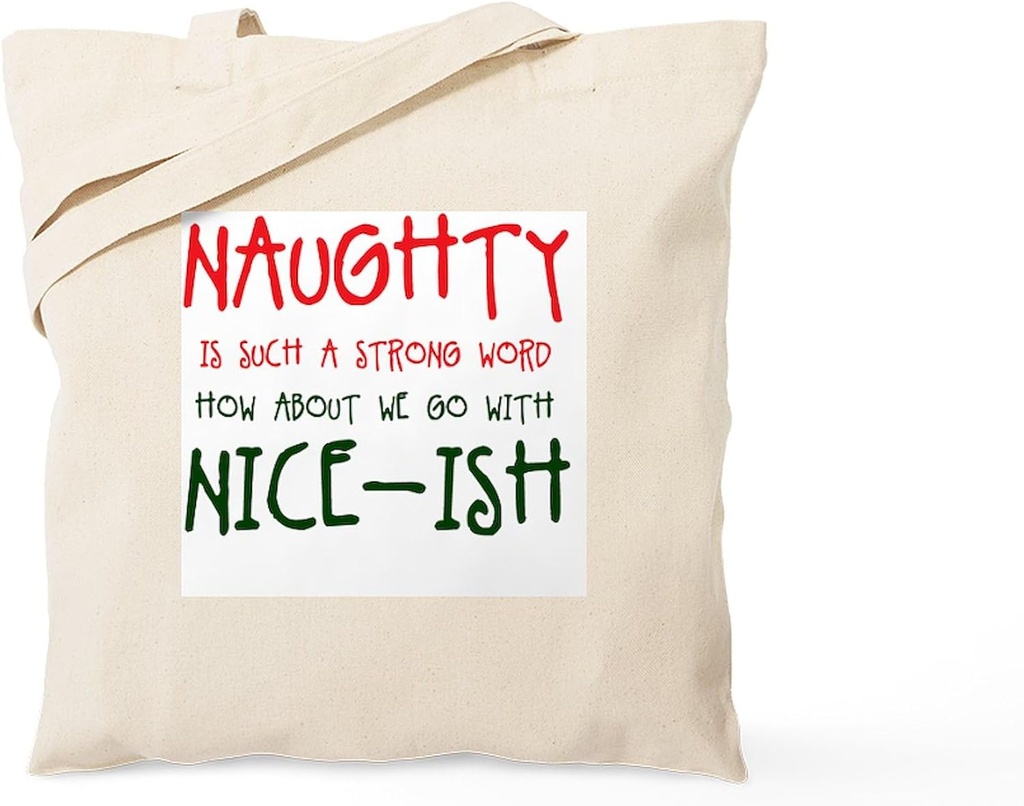 CafePress Nice Ish Tote Bag Reusable Natural Beige Canvas Shopping Bag