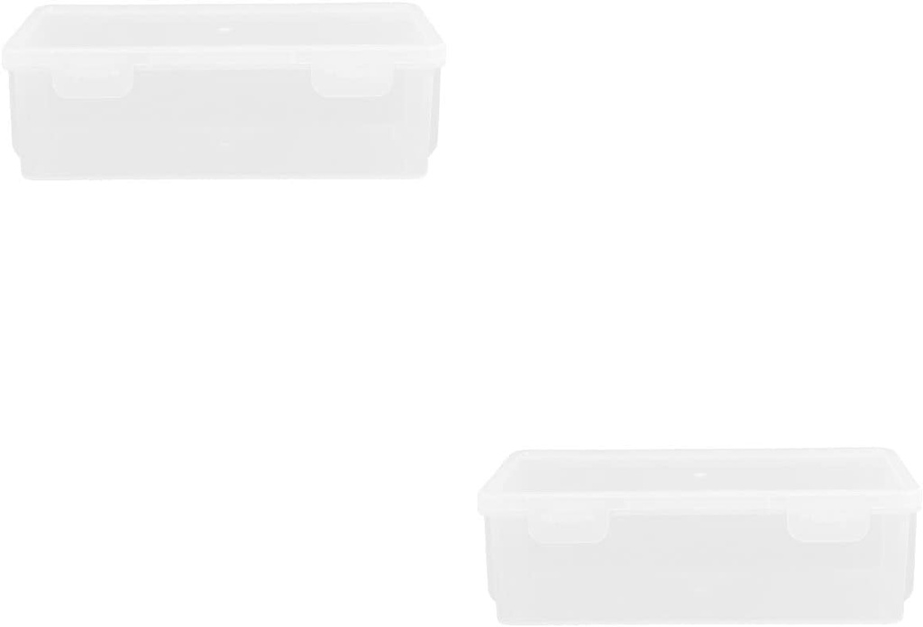DOITOOL 2pcs Airtight Refrigerator Storage Box for Bread Transparent Toast Container for Keeping Snacks Fresh and Organized Your Kitchen