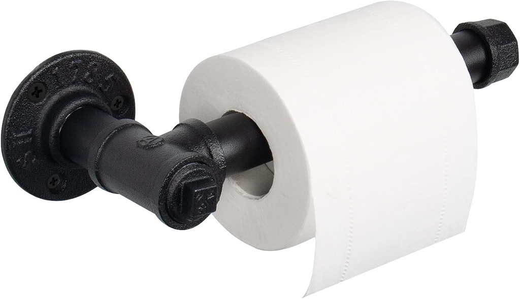 Industrial Pipe Toilet Paper Holder, Retro Farmhouse Style Roll Tissue DIY Wall Mount Paper Holder Towel Racks, Save Space, No Rust, Heavy Hardware for Bathroom, Kitchen, Bedroom