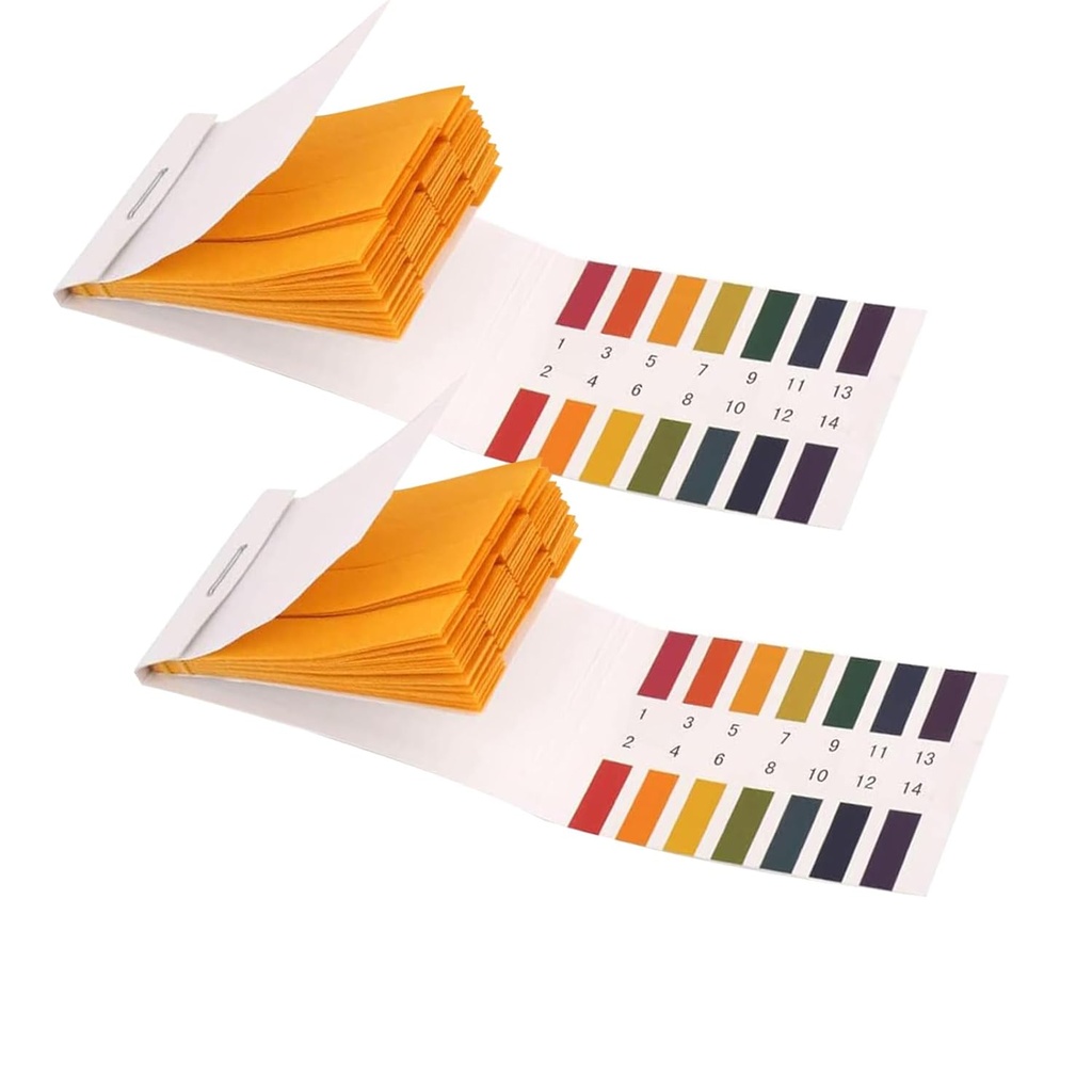 2 Pack pH Test Strips, 160 Strips pH.1-14 Universal pH Test Paper Litmus Test Paper pH Soap Making Testing Strips for Water Wine Saliva Urine Soil Testing Pet Food and Diet pH Monitoring (Sealed Pack)