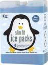 Slim Fit Ice Packs for Coolers, Lunch Boxes, and Lunch Bags, Reusable, 5" x 7" x 0.5" Inches, 4 Pack