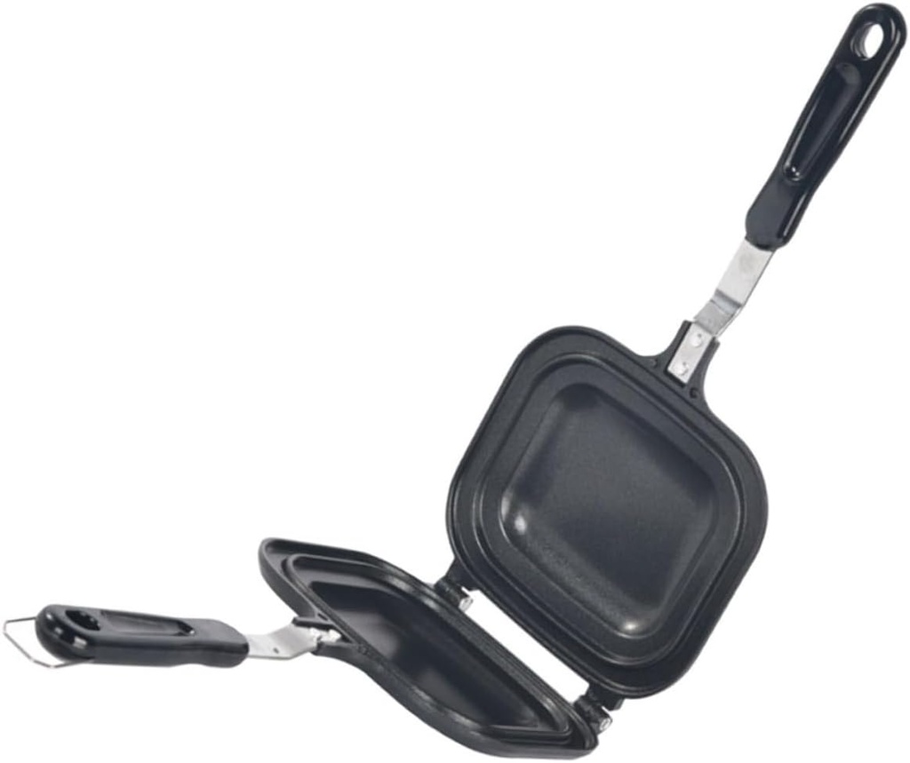 Egg Frying Pan Double Sided Sandwich Maker Non-stick Pan Bread Baking Plate Easy to Use