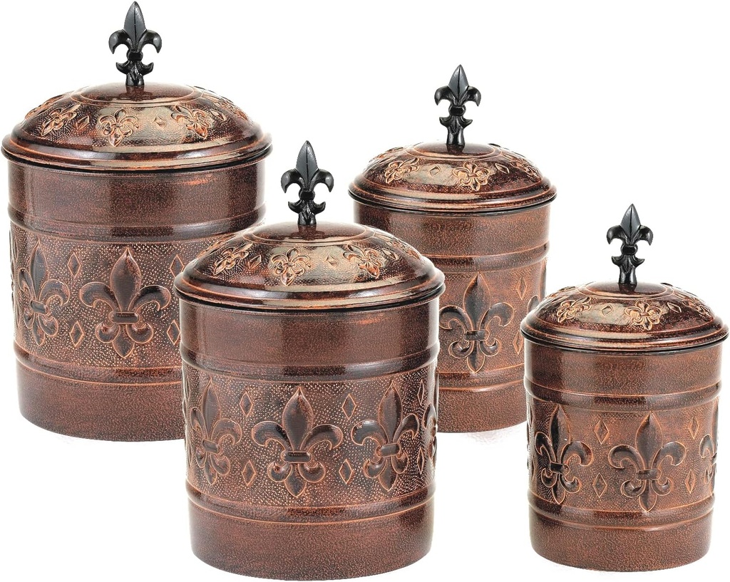 4 Piece Versailles Canister Set with Fresh Seal® Covers