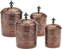 4 Piece Versailles Canister Set with Fresh Seal® Covers