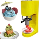 Commerical Ice Blending Machine,Ice Cream Noodle Shape Making Machine,Spaghetti Press Ice Cream Maker with 4 Interchangeable Molds for Ice Cream Store,Bars,Cafes,Restaurant,Snack Bar Yellow