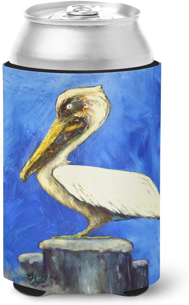 Caroline's Treasures MW1352CC Pelican Texas Pete Can or Bottle Hugger Cooler Washable Drink Sleeve Collapsible Beverage Insulated Holder, Can Hugger, Multicolor